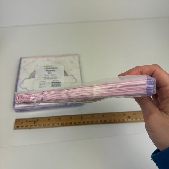 2 pack 16 ct Pink Rainbow Stars Girl Party Paper Napkins Decorative Theme Girly - Picture 9 of 10